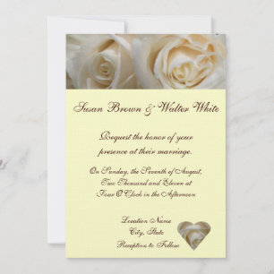 Elfenbeinküche Rose Einladung zur Hochzeit
