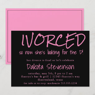 Elfenbeinkühne und Suche nach D   Party Scheidung Einladung