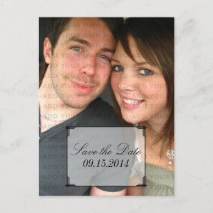 Elfenbeinkunst-Deco-Rahmen Save the Date Postkarte