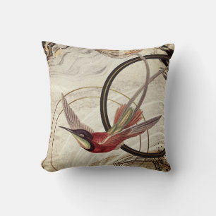Elfenbeinkunst Hummingbird Abstract Design Kissen