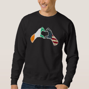 Elfenbeinküste Amerikanische USA-Flagge USA Elfe Sweatshirt