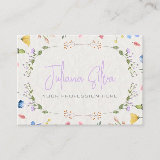 Elfenbeinküste Blume Visitenkarte (Vorderseite)