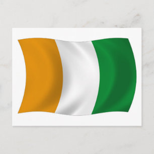 Elfenbeinküste (Côte d'Ivoire) Flagge Postkarte