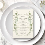 Elfenbeinküste Elegante Wildblume Hochzeit Menükarte<br><div class="desc">Dieses elegante Hochzeitsmenü besticht durch hübsche handbemalte Aquarellfarben,  die als Kranz angeordnet sind und sich ideal für den Frühling,  den Sommer oder für Hochzeiten im Herbst eignen. Für eine weiter gehende Anpassung dieses Designs klicken Sie bitte auf den BUTTON BLAU DESIGN TOOL oben! Matching-Elemente sind ebenfalls verfügbar.</div>