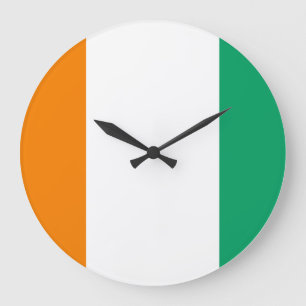 Elfenbeinküste-Flagge Große Wanduhr