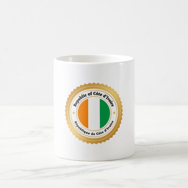 Elfenbeinküste-Flagge Kaffeetasse (Mittel)