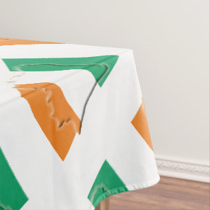 ELFENBEINKÜSTE FLAGGE KARTE Stylisch Patriotisch I Tischdecke