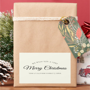 Elfenbeinküste - Geschenksiegel für Weihnachten Rechteckiger Aufkleber