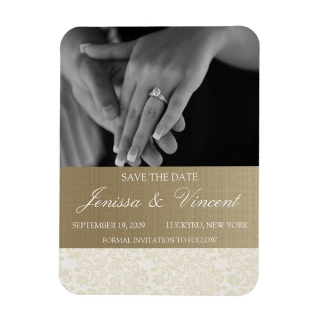 Elfenbeinküste & Gold speichern das Datum Magnet 3 (Vertikal)