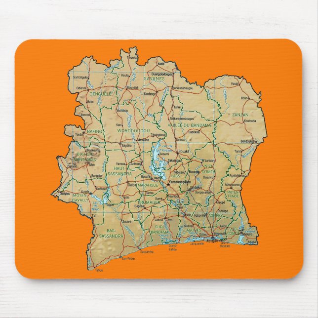 Elfenbeinküste Mousepad (Vorne)