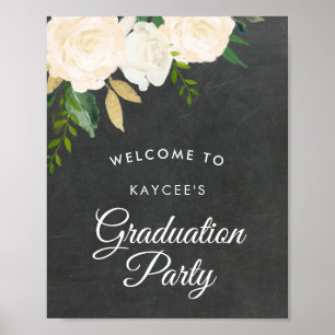 Elfenbeinküste Rose & Glitzer Graduation Party Wil Poster