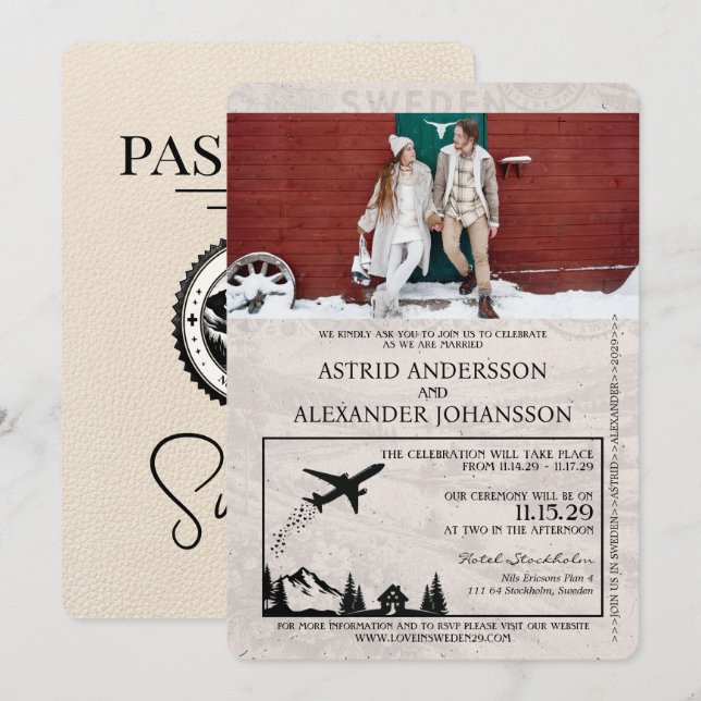 Elfenbeinküste - Schweden Pass - Einladung zur Hoc (Vorne/Hinten)