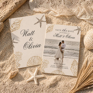 Elfenbeinküste Strandhochzeit Save the Date zum Be