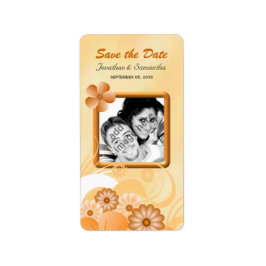 Elfenbeinküste und goldenes Foto Save the Date Lab Adressaufkleber