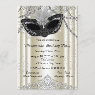 Elfenbeinküste und Pearl-Masquerade-Party Einladung