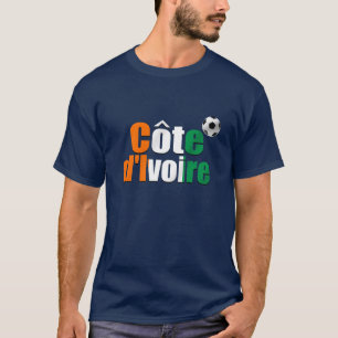 Elfenbeinküstelogo-Fußballfan-Fußballgeschenke T-Shirt