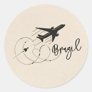 Elfenbeinpass Runder Aufkleber