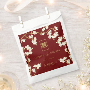 Elfenbeinpfirsich/Pflaumenblüten Hochzeit des dopp Geschenktütchen