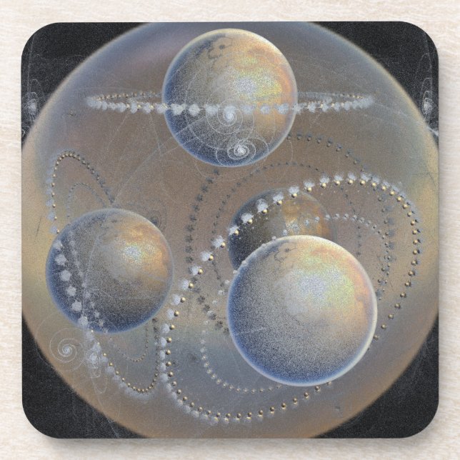 Elfenbeinplaneten Getränkeuntersetzer (Vorderseite)