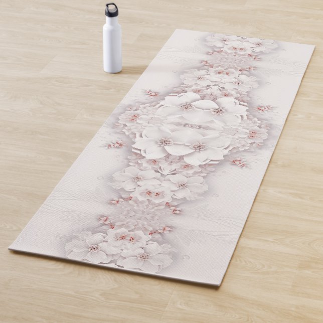 Elfenbeinrot Rosa Blütenblättrige Yoga-Mat Yogamatte (Beispiel)