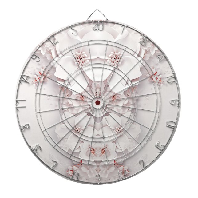 Elfenbeinrot Rosa Dartboard Dartscheibe (vorne)
