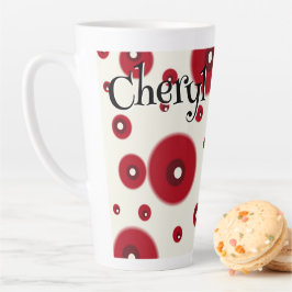 Elfenbeinrote Punkte Funky Whimsical Kreis Muster  Milchtasse