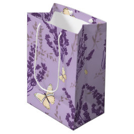 Elfenbeinschmetterlinge mit Lavendel-Blume Mittlere Geschenktüte