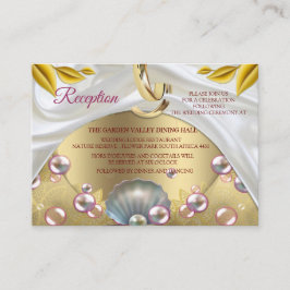 Elfenbeinseide, Goldeln und Perlen und Marmor Begleitkarte