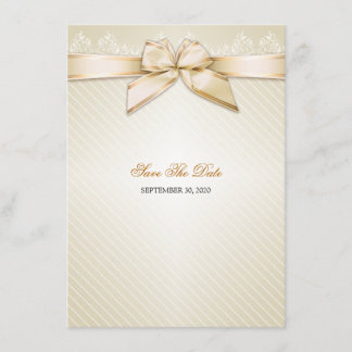 Elfenbeinstäbchen Gold Streifen Hochzeitssache Dat Save The Date