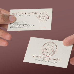 Elfenbeinstars Energieheilung Hand Moon spirituell Visitenkarte