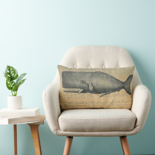 Elfenbeinwal Vintag Beach Lumbar Throw Lendenkissen