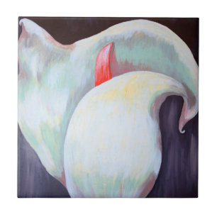 Elfenbeinweißer Orchid mit Lilac Lemon Hues Fliese