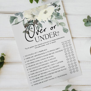 Elfenbeinweißes Blumen-Über oder Unter-Spiel Flyer