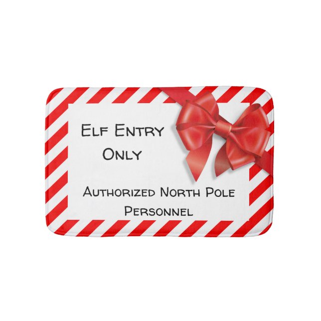 Elfeneingang | Weihnachtsmatte Nordpol Badematte (Vorderseite)