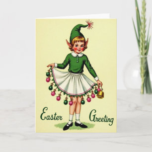 Elfengrußkarte zu Ostern Karte