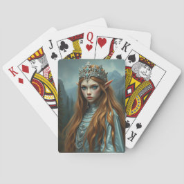Elfenkönigin des Schleiers – Fantasy-Porträt Spielkarten