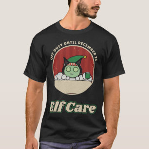 Elfenpflege Lustiger Weihnachts-Schwarzkatzentag i T-Shirt