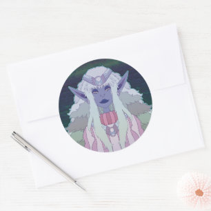 Elfenprinzessin Runder Aufkleber