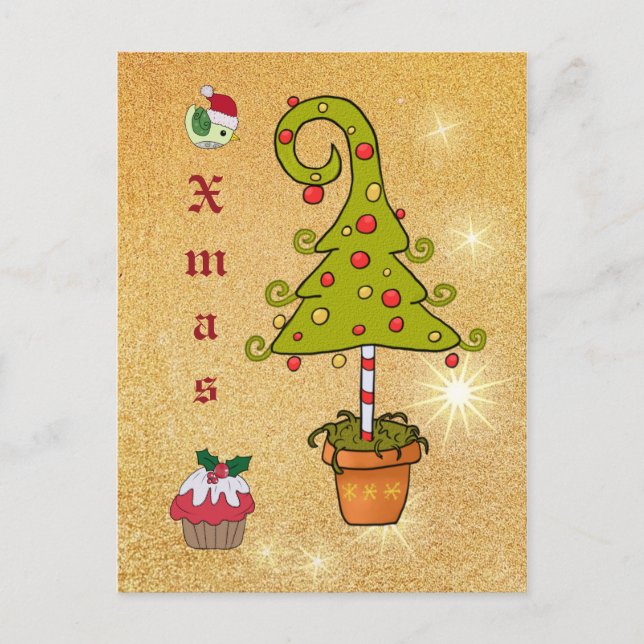 Elfenweihnachten Postkarte (Vorderseite)
