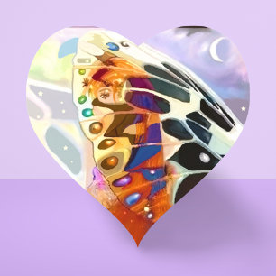 Elfin Heart Herz-Aufkleber