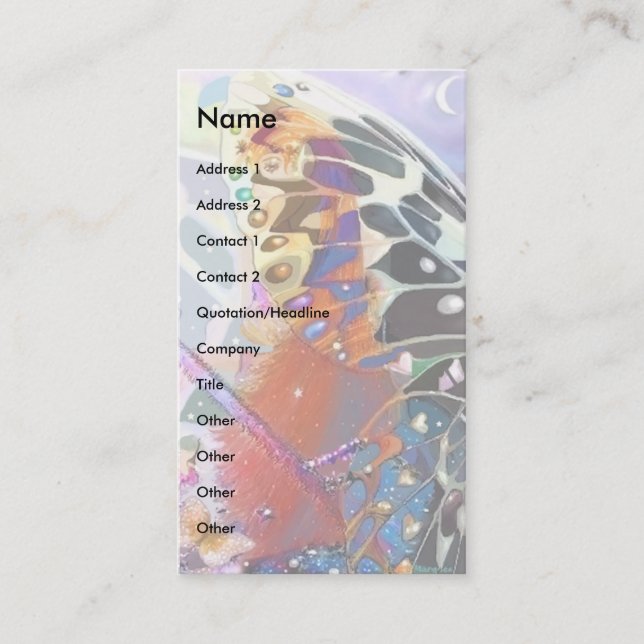 Elfin Moon Template Visitenkarte (Vorderseite)