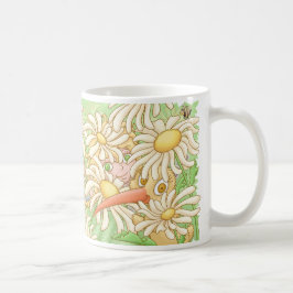 Elfleda und Kiwi in den Gänseblümchen Kaffeetasse