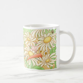 Elfleda und Kiwi in den Gänseblümchen Kaffeetasse