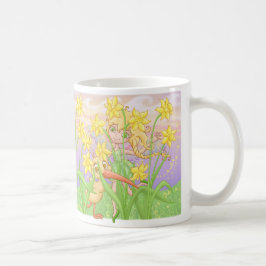 Elfleda und Kiwi in den Narzissen Tasse