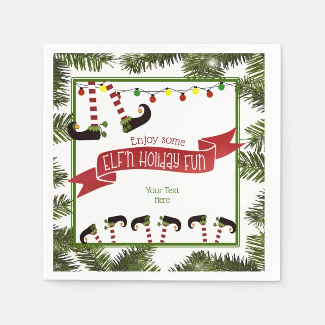 ELF'n Holiday Fun Serviette (Vorderseite)