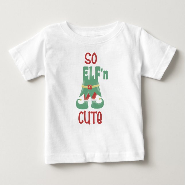 ELFn Niedliche Weihnachten Baby T-shirt (Vorderseite)