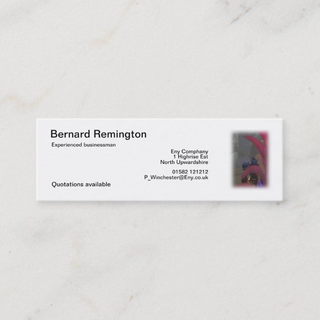 Elfreisender Mini Visitenkarte (Vorderseite)