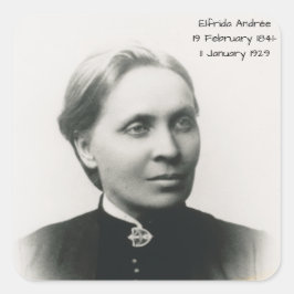 Elfrida Andrée Quadratischer Aufkleber