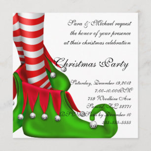 Elfschuh-Weihnachtseinladung Einladung