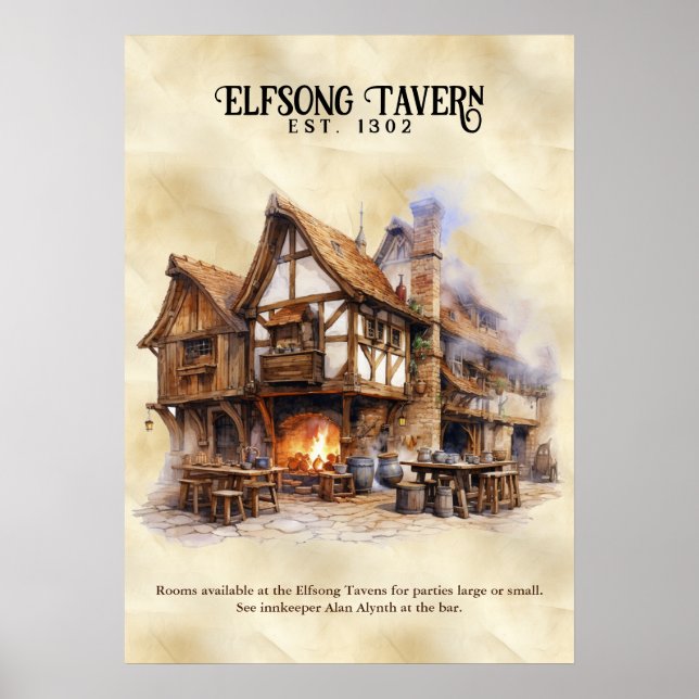 Elfsong Tavern Poster - BG3 FanArt (Vorne)